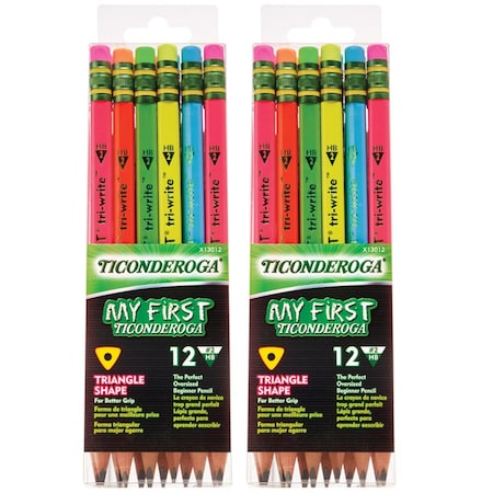 Workstationpro Triwrite Ticondrga Pencil, Neon Assorted, 24PK TH3483943